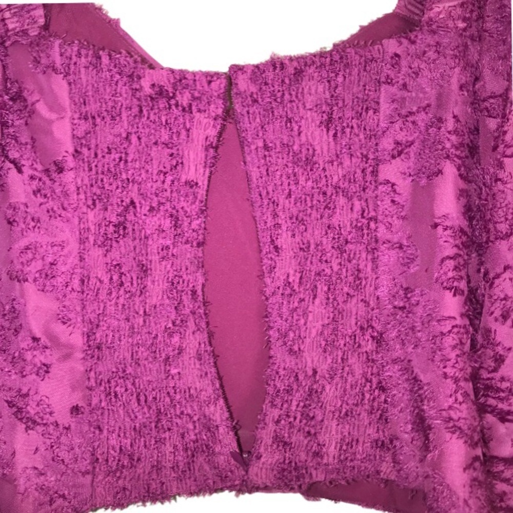 Anthropologie Hutch Raspberry Kenna Medley 3/4 Puff Sleeve Corset Crop Top - Picture 6 of 9
